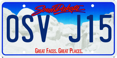 SD license plate 0SVJ15