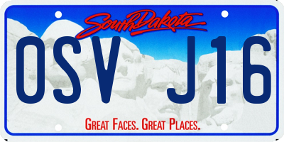 SD license plate 0SVJ16