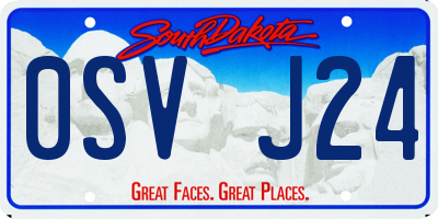 SD license plate 0SVJ24
