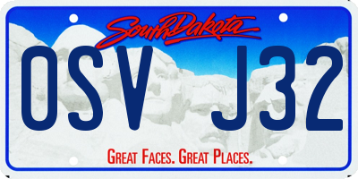 SD license plate 0SVJ32