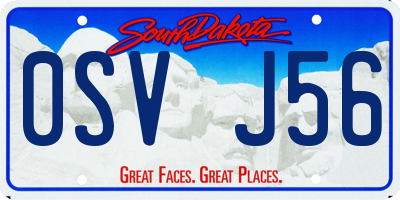SD license plate 0SVJ56