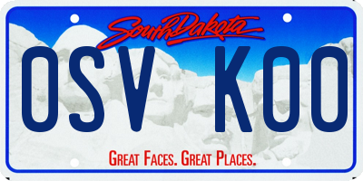 SD license plate 0SVK00