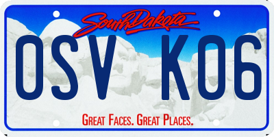 SD license plate 0SVK06