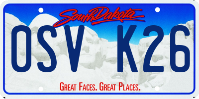 SD license plate 0SVK26