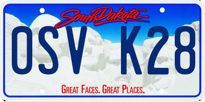 SD license plate 0SVK28