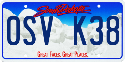 SD license plate 0SVK38