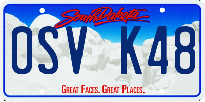 SD license plate 0SVK48