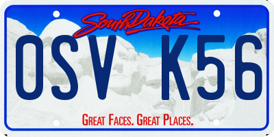 SD license plate 0SVK56