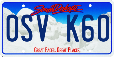 SD license plate 0SVK60