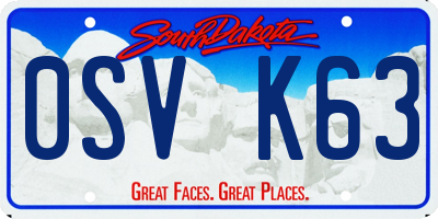 SD license plate 0SVK63