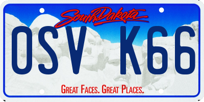 SD license plate 0SVK66