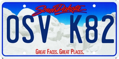 SD license plate 0SVK82