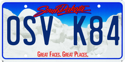 SD license plate 0SVK84
