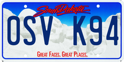 SD license plate 0SVK94