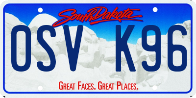 SD license plate 0SVK96