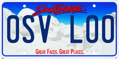 SD license plate 0SVL00