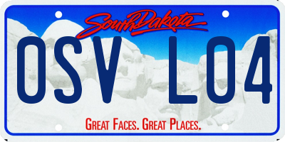SD license plate 0SVL04