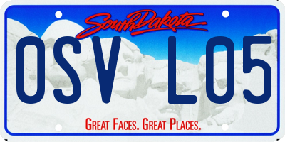 SD license plate 0SVL05