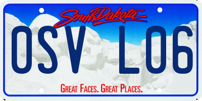 SD license plate 0SVL06