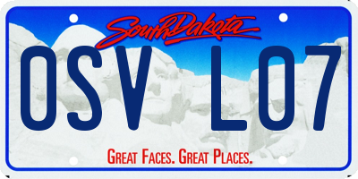 SD license plate 0SVL07