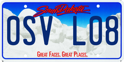 SD license plate 0SVL08