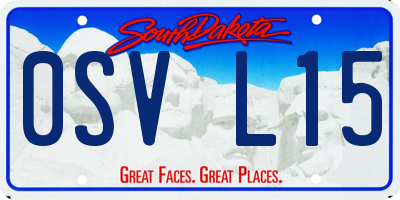 SD license plate 0SVL15