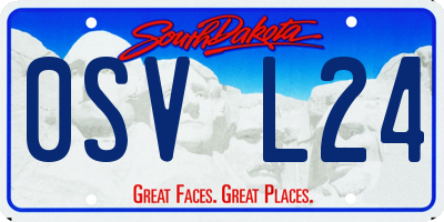 SD license plate 0SVL24
