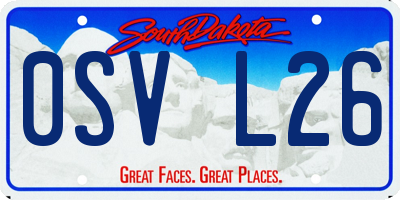 SD license plate 0SVL26
