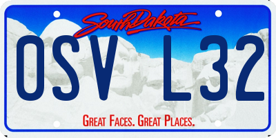 SD license plate 0SVL32