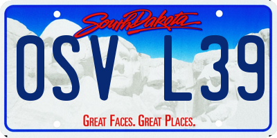 SD license plate 0SVL39