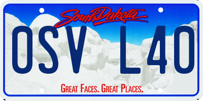 SD license plate 0SVL40