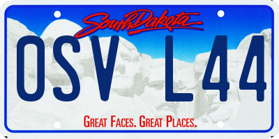 SD license plate 0SVL44