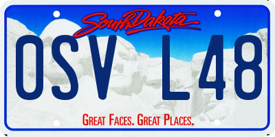 SD license plate 0SVL48