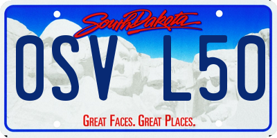 SD license plate 0SVL50