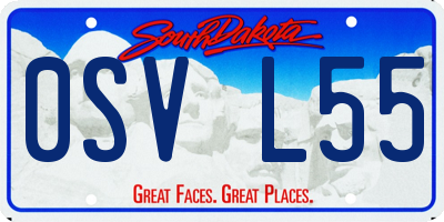 SD license plate 0SVL55