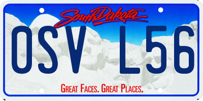 SD license plate 0SVL56