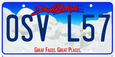SD license plate 0SVL57