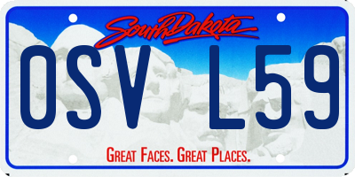 SD license plate 0SVL59