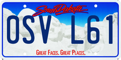 SD license plate 0SVL61