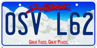 SD license plate 0SVL62