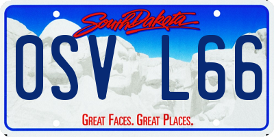SD license plate 0SVL66