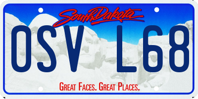 SD license plate 0SVL68