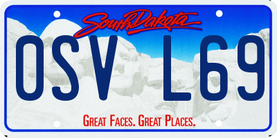SD license plate 0SVL69