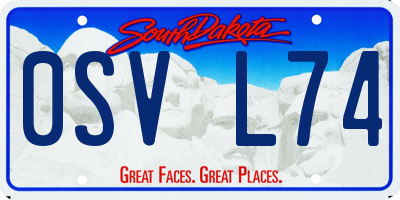 SD license plate 0SVL74