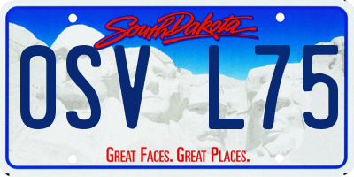 SD license plate 0SVL75