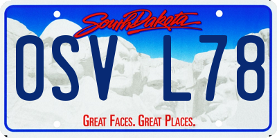 SD license plate 0SVL78