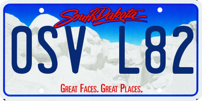 SD license plate 0SVL82