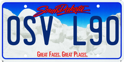 SD license plate 0SVL90
