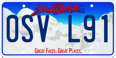 SD license plate 0SVL91
