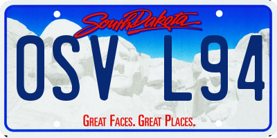 SD license plate 0SVL94